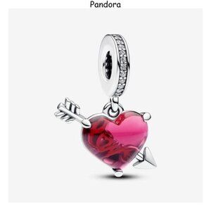 Pandora Red Heart & Arrow Charm